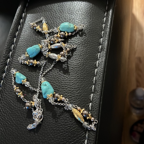 Brighton gold silver pearls grey gold necklace - Picture 10 of 11